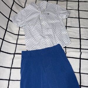 Vineyard Vines Blue Performance Shorts with Button Down Shirt